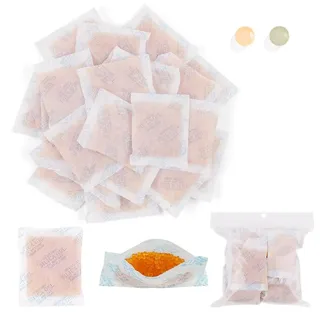 AYESY Silica Gel Regenerierbar Trockenmittel, 20g x24 Stück Silica Kugeln Orange, Silicagel Kugeln, Kieselgel Silikagel Entfeuchter, für Kleiderschrank Auto Entfeuchter