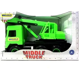 MIDDLE TRUCK Kran grün-schwarz im Schaukarton - Grün