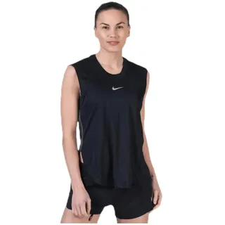 Nike Damen City Sleek Tank Top, Black/Thunder Grey/Reflective Silver, L