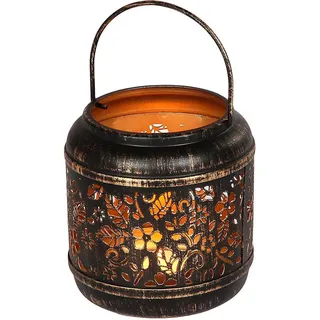 Ambiente Haus Kerzenlaterne "Laterne aus Metall - (H) 20cm", schwarz, goldfarben