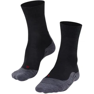 FALKE Wandersocken TK5 Schurwolle Herren schwarz grau viele weitere Farben Ultra dünne verstärkte Trekkingsocken Thermosocken ohne Muster mit leicher Polsterung dünn lang zum Wandern 1 Paar