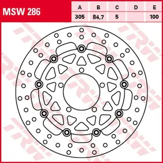 TRW Bremsscheibe TRW MSW286, 1 Stück