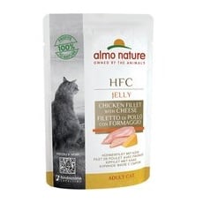24x55 g File de pui cu brânză HFC Jelly Almo Nature Hrană umedă pisici