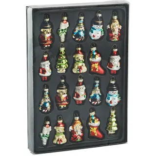 X-Mas Christbaumanhänger , Multicolor , Glas , Weihnachten , 20x4x28 cm , zum Hängen , Dekoration, Weihnachtsdekoration, Christbaumschmuck