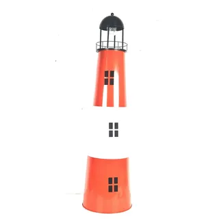 Westerholt Großer Leuchtturm aus Metall mit Solarfunktion, Gartendekoration