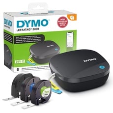 DYMO LetraTag 200B-Beschriftungsgerät mit Bluetooth | kompakter Etikettendrucker | verbindet sich über Wireless Bluetooth-Technologie mit iOS und Android | inklusive 3 x Schriftband
