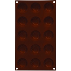 Premier Housewares Silikon-Schokoladenformen in Sonnenblumenform, Antihaftwirkung, 15-teiliges Set, braun, 17x30x2
