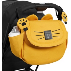 Sunveno Katze Windel Tasche große Kapazität Mama Reisetasche Mutterschaft Universal Baby Kinderwagen Taschen Organizer (gelb)