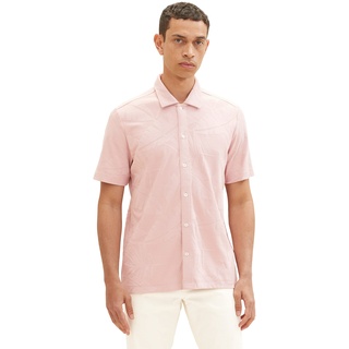 TOM TAILOR Herren 1036931 Sommer-Hemd mit Muster, 11055-Morning Pink, L