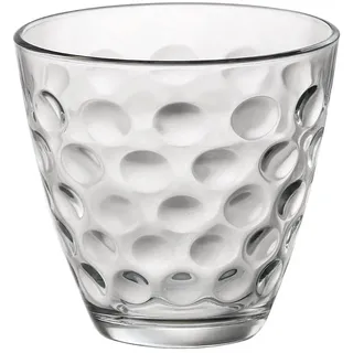 Bormioli Rocco 5215325 Vassoio 6 Bicchieri Acqua Dots In Vetro Trasparente Cl 25.5
