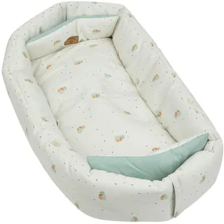 Sterntaler Babynest Fuchs Filou 70x50 cm - weiches Kuschelnest aus Baumwoll-Mischgewebe - beidseitig verwendbar & wandelbar zur Krabbeldecke - mit Schlaufen für Spielzeug - ab Geburt, lichtgrau