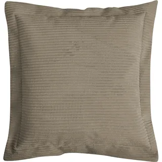 Dekokissen MAGMA HEIMTEX "SHARA Flatterkissen", taupe, cord gestreift unifarben, B:70cm H:8cm L:70cm, Faserbällchen (Polyester), Polyester, Dekokissen_Sitzkissen_Kissenhüllen, Dekokissen, in trendigem Cord-Stoff und elegantem Stehsaum