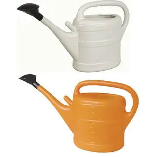2X Gießkanne 10L HELLGRAU + ORANGE + 1x KÜHLSCHRANKMAGNET! Giesskanne Kunststoff für groß & klein Garten & Zimmerpflanzen Gießkannen Gieskanne Gieskannen 10 Liter Watering Can Gieskannen10Liter lr