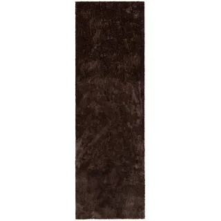 Hochflor-Läufer BRUNO BANANI "Dana Teppich, Kundenliebling" Gr. 12, braun, B:80cm H:30mm L:250cm, Kunstfaser, Teppiche, Hochflor-Läufer, Brücke, uni, weich, Mikrofaser, Diele, Flur, Wohnzimmer, Schlafzimmer
