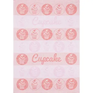 Geschirrtuch , Weiß, Hellrosa, Dunkelrosa , Textil , 50x70 cm , Oeko-Tex® Standard 100 , Aufhängeschlaufe , Heimtextilien, Geschirrtücher & Schürzen, Geschirrtücher