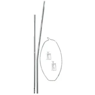 roba Himmelstange für Babybetten - Universal Himmelhalter in Weiß - Zubehör für Betthimmel - ca. 150 cm hoch / rund