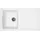 Boston 1 Becken links Einbauspüle Mineralwerkstoff Weiß Handbetätigung 860 x 500 mm