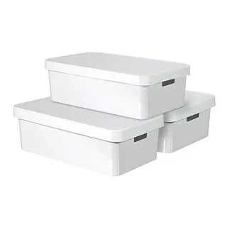 Curver Infinity Box mit Deckel 57 x 39 x 18 cm 3-tlg. weiß