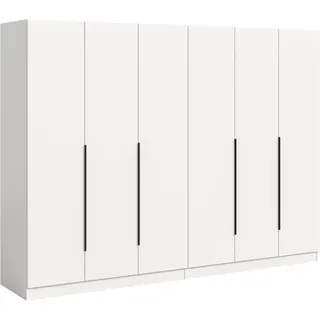 Kopenhagen Kleiderschrank 6 Türen weiß. - Weiß