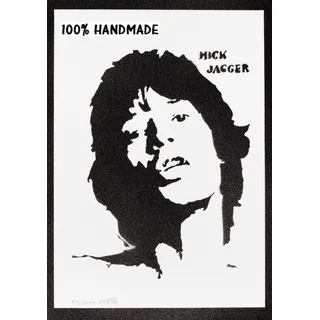 moreno-mata Echtes Handgemachtes Graffiti Mick Jag... Musik Aesthetic Poster & Kunstdrucke Bilder Plakat Handmade Deko Wandbilder Wohnzimmer Wanddeko Geschenke für Männer und Frauen
