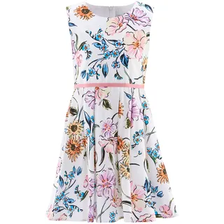 Sommerkleid HAPPY GIRLS "Mädchenkleid", Mädchen, Gr. 134, EURO-Größen, beige (ecru), Stoff, 100% Baumwolle, normal, Kleider Sommerkleid