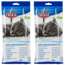 Trixie 4043 Simple'n'Clean Katzentoilettenbeutel, M, 10 St., 37 × 48 cm (Packung mit 2)