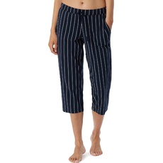 Bild Damen, Pyjama, Mix & Relax Organic Cotton Schlafanzug Hose 3/4 lang, Blau, 48