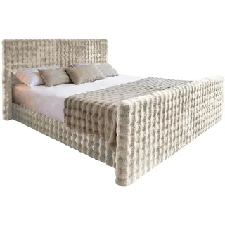 kaiser möbel Boxspringbett mit bettkasten, matratze, topper, Blanket stoff Bubble 120x200 cm Beige H2-Pocket - Beige