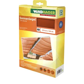 WINDHAGER Sonnensegel 270x140cm Terracotta