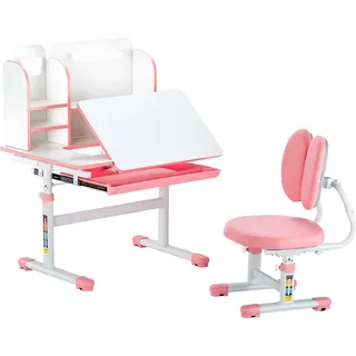 Vevor Kinderschreibtisch höhenverstellbar 54 x 73 cm MDF rosa