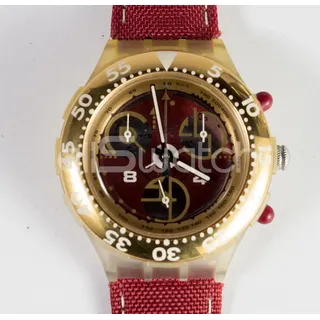 SWATCH AQUACHRONO 1995 - SEK105 - RED SUN - Neu