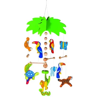 Mobile Palme: 22 x 42 cm, Holz, 22 Teile, per Stück