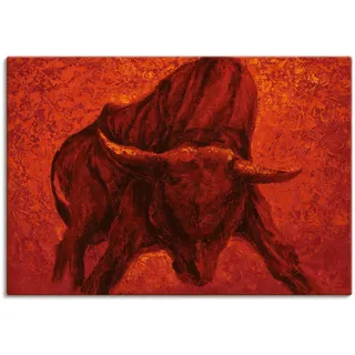 Artland Wandbild »Katalanischer Stier« Wildtiere 1 Stk. tlg. als Alubild, Outdoorbild, Leinwandbild, Poster, Wandaufkleber, rot