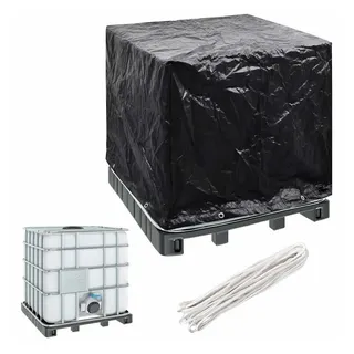 vidaXL Abdeckung für IBC-Tank 116 x 100 x 120 cm Schwarz