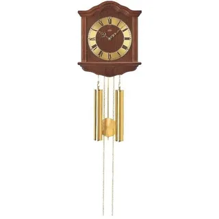 AMS 206/1 Wanduhr mit Pendel mechanisch Holz nussbaum farben Heimuhr Pendeluhr - Schwarz