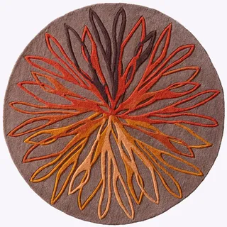 Teppich HEINE HOME Gr. 2, bunt (taupe, rot), B:90cm H:17mm L:160cm, Wolle, Teppiche, Teppich