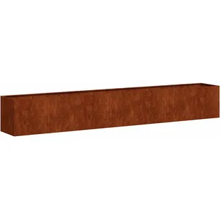 vidaXL Pflanzkübel Rostig 280/40/40 Cm Wetterfester Stahl , Rostfarben , Metall , Rechteckig , 40x40x280 cm , Gartenzubehör, Hochbeete