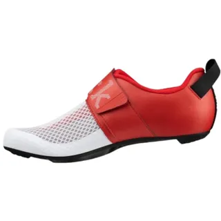 Fizik Unisex-Adult Transiro Hydra Triathlon-Biking-Shoes, White/Metallic Red, 6.5-7