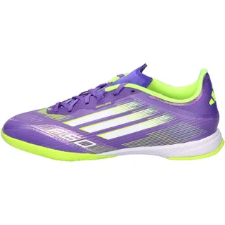adidas F50 League Indoor Football Boots, Purple Rush/Cloud White/Lucid Lemon, 42