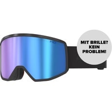 ATOMIC FOUR HD Skibrille - Teal Blue - Skibrillen mit kontrastreichen Farben - Hochwertig verspiegelte Snowboardbrille - Brille mit Live Fit Rahmen - Skibrille mit großem Sichtfeld