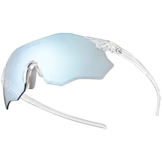 ROCKBROS Sportsonnenbrille Fahrradbrille Rahmenlose Fahrrad und Laufbrille für Outdoor Damen Herren UV400 Transparent Blauer Photochrom