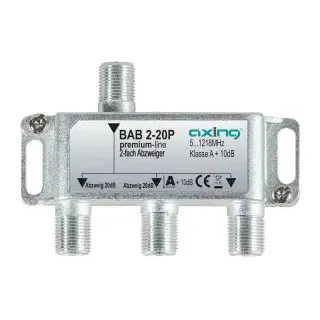 Axing BAB2-20P 2-fach Abzweiger, 20 dB, 5 - 1218 MHz, Bauform 01 BAB00220P BAB 2-20P