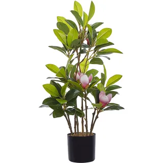 Beliani Kunstpflanze Magnolia 70 cm Grün,