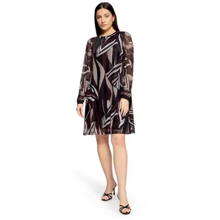 Betty Barclay Chiffonkleid Cocktailkleid Braun/Schwarz 46