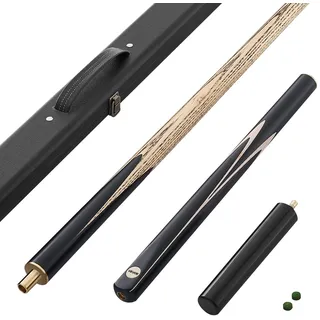 VEVOR Snookerqueue Billardqueue (1447,8 mm / 540 g) mit Verlängerungsstange & Lederspitze & Holzkoffer, Billardstock geeignet für professionellen Billardtisch, Bar, Zuhause, Büro