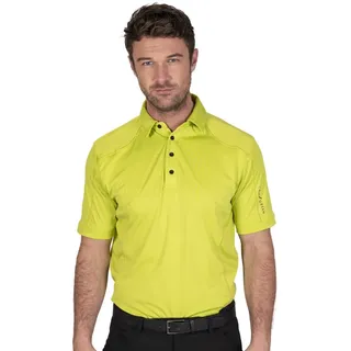Island Green IGTS1648 4-Knopf-Cool-Pass-Poloshirt für Herren, Kalk, Groß