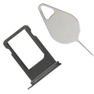 OnlyTech - Ersatz-SIM-Kartenschublade für iPhone 8 und SE 2020, Schwarz – mit Dichtung und Werkzeug zum Entfernen