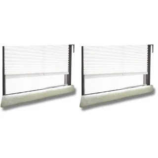 K. & N. Schurwolle 551 Schurwoll-Zugluftstopper für Fenster 100 cm, Natur (Packung mit 2)