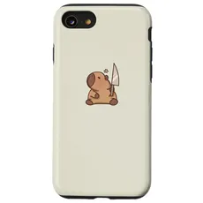 Hülle für iPhone SE (2020) / 7 / 8 Süße Capybara mit Messer