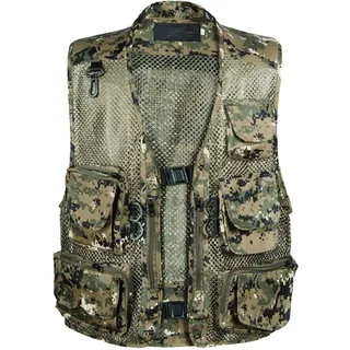Daoba Herren Outdoor Weste mit Vielen Taschen Anglerweste Leicht Safari Weste Sommer Multifunktionsweste Atmungsaktiv Angeln Weste